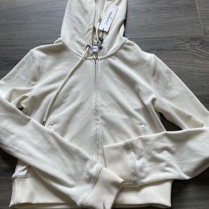 Juicy Couture Hoodie Crop Top Zip Up Jacket Small